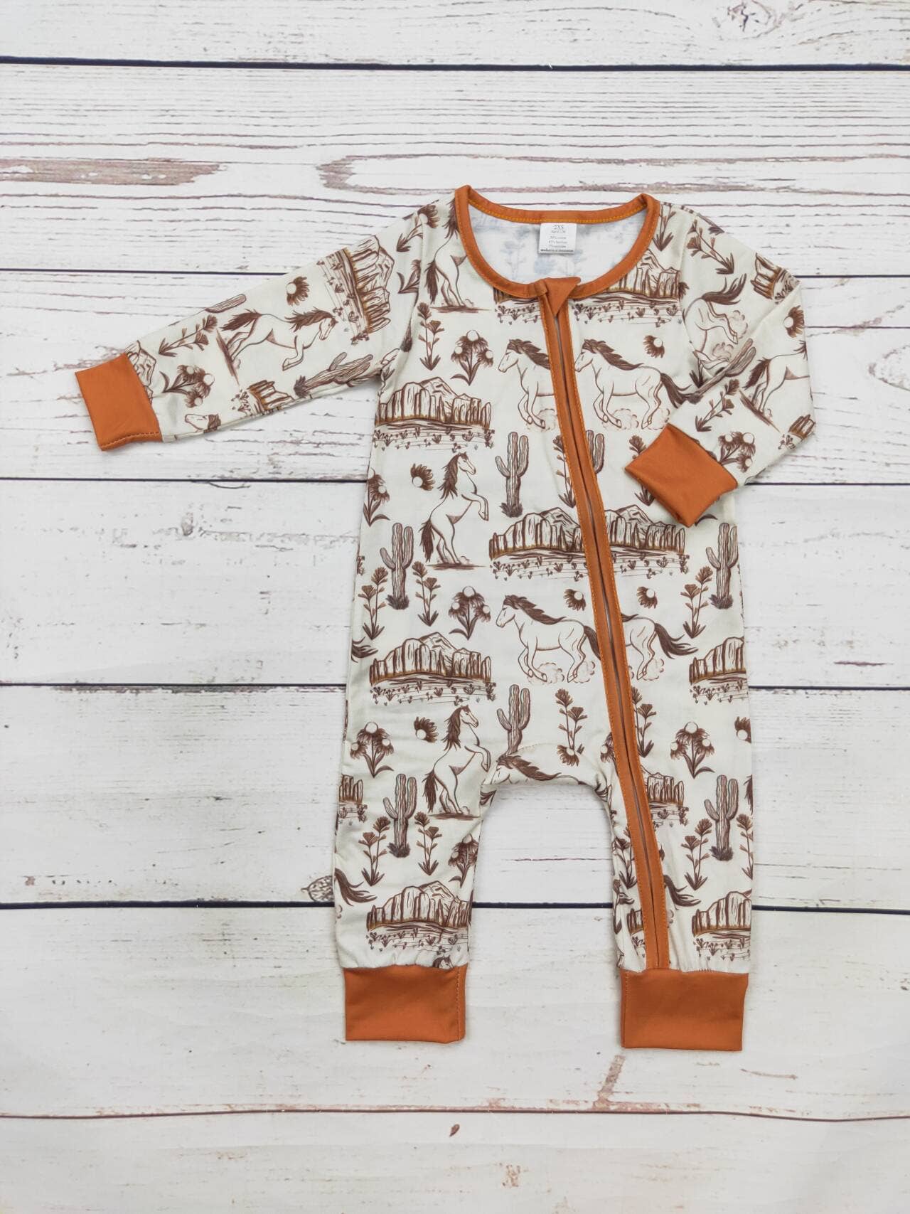 Western Rodeo Zip-up Onesie🌾