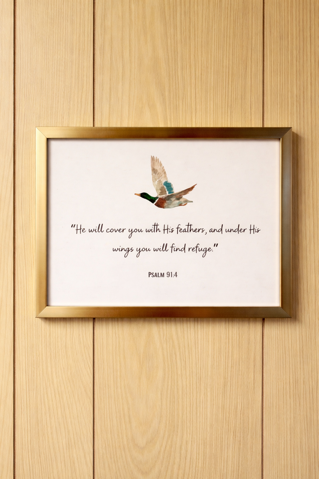 Psalm 91:4 Mallard Wall Art