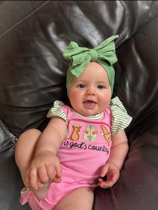 Baby Girl "This is God's Country" Bubble Onesie ❤️