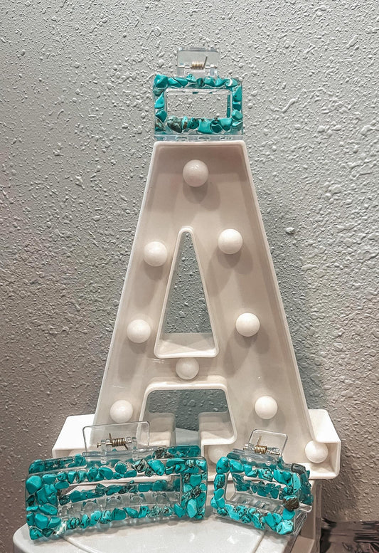 Small Turquoise Claw Clip